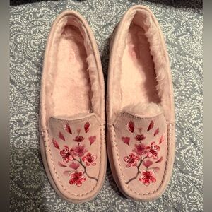 UGG Pink Floral Moccasins